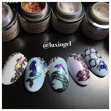из чего можно сделать накладные ногти в домашних условиях Luxio Mermaid Gel Paints By Luxiogel Uroki Nejl Arta Nejl Art Manikyur