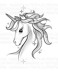 Unicorn Black And White Illustration Printable Unicorn Etsy Unicorn Illustration Unicorn Drawing Unicorn Art Drawing