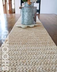 These designs are round, square and oblong; Farmhouse Crochet Table Runner Free Pattern Tutorial From B Hooked