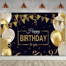 Christmas photo backdrops pictures custom photo backdrops image digital photo backdrops images photo backdrop picture photo backdrops for parties picture holiday photo. Amazon Com Happy Birthday Backdrop Banner Extra Large Black And Gold Sign Poster For Men Women Birthday Anniversary Party Photo Booth Backdrop Background Banner Decoration Supplies Toys Games