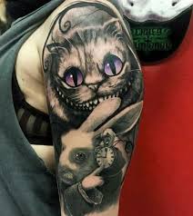 Maybe you would like to learn more about one of these? Bad Kitten Wonderland Tattoo Alice And Wonderland Tattoos Alice In Wonderland Tattoo Sleeve