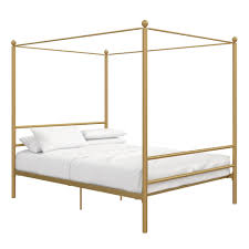 Hillsdale furniture cumberland queen metal canopy bed, textured black. Mainstays Metal Canopy Bed Gold Metal Queen Walmart Com Walmart Com