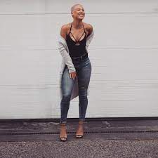 Hairdare Hair Hairstyle Womensfashion Beauty Bald Women Fashion Bald Hair Shaved Head Outfits