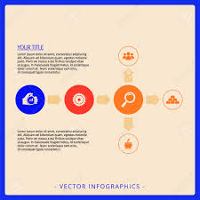 Editable Infographic Template Of Flow Chart With Icons Title