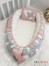 Modastra Grey And Blue Star Babynest In 2020 Baby Nest Baby Luxury Baby