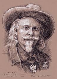 January 10, 1871: William F. “Buffalo Bill” Cody was raised a Master Mason  in Platte Valley Lodge No. 32 in North Platte, Nebraska. Portrait by Travis  Simpkins