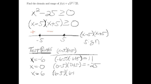 Domain And Range With Sign Chart