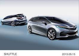 ホンダが15日発売した新型コンパクトステーションワゴン shuttle シャトル のデザインスケッチ 写真提供 ホンダ ステーションワゴン ホンダ シャトル ホンダ
