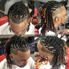 2 Strand Twists With Basket Weave Braid In 2020 Dreadlock Hairstyles For Men Dread Hairstyles For Men Short Hair Twist Styles