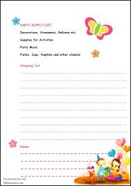 Birthday Party Supplies List Birthday 2nd Page Party Checklist Birthday Party Checklist Birthday