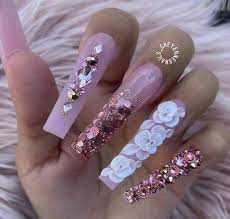 Pin By Gemma Magana On Glam Pink Nails Gold Acrylic Nails Rose Gold Nails Acrylic