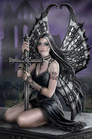 Grusskarte Gothic Elfe Lost Love Dunkle Feen Schone Feen Schwarze Engel