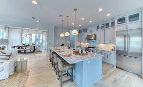 Kitchen living room ideas usually focus on the room functionality and utility. Contemporary Kitchen With Large Open Plan Design Dining Room And Open Plan Kitchen Dining Living Open Kitchen And Living Room Open Concept Kitchen Living Room