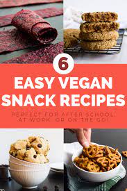 6 Easy Vegan Snack Recipes Ideas Vegan Snack Recipes Vegan Snacks Easy Vegan Snacks On The Go