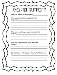 Chapter Summary Chapter Summary 6th Grade Reading Reading Classroom