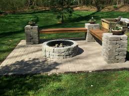 For a clean, polished look you can't go wrong with fiber concrete. Outdoor Fireplaces Fire Pits Lowes Firepit Kit Rustic Charlotte By Charlotte Pavers Stone