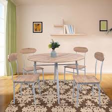 Apartment Size Dining Room Sets Fresh Amazon Luckyermore 43 Round Dining Table Set 5 Piece In 2020 Wood Dining Room Chairs Dining Room Sets Glass Dining Room Sets