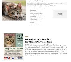Building healthier communities with healthier dogs and cats. Local Spay Neuter Programs Madera County