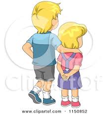| view 1,000 big brother and little brother illustration, images and graphics from +50,000 possibilities. Cartoon Of A Blond Big Brother And Little Sister Facing Away Royalty Free Vector Clipart By Bnp Design Studio 1150852