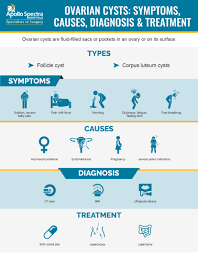 Other possible symptoms of large cysts include: Ovarian Cysts Types Symptoms Treatment Prevention Apollo Spectra