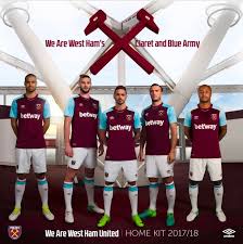 The 2020/21 third kit shirt is a celebration of west ham united and the crossed hammers that are synonymous with the club, with the black body of the kit incorporating the commemorative 125th anniversary crest in black and gold. West Ham Go Back In Time To Promote New Eye Catching Home Kit For The Forthcoming 2017 18 Season Mirror Online