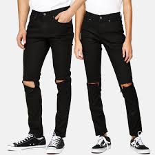 Cheap Monday Jeans Tight Ripped Black