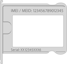 You'll usually find an iccid printed on the back of a sim card, but sometimes it's included in the packaging materials instead. Seriennummer Oder Imei Auf Dem Iphone Ipad Oder Ipod Touch Finden Apple Support