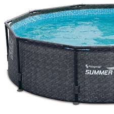 Intex 48in x 18ft inflatable above. Summer Waves 10 X 30 Above Ground Frame Swimming Pool Set W Pump Dark Wicker Target Summer Waves Above Ground Swimming Pools Pool