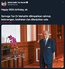 May 02, 2010 · hm. Tun Mahathir Receives Special Birthday Wish From Najib Razak Hype Malaysia