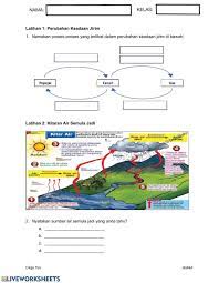 Kondensasi gas → cecair diagram 1 shows the natural water cycle. Kitaran Air Semula Jadi Worksheet