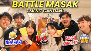 LOMBA MASAK 1 MENIT GANTIAN! WASEDABOYS FT. HITOMI & ERIKA!😂 | BACK TO  JAPAN - YouTube