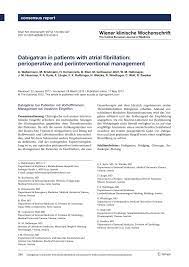 .pdf konsensus statement schlaganfallprophylaxe bei nicht valvularem. Pdf Dabigatran In Patients With Atrial Fibrillation Perioperative And Periinterventional Management