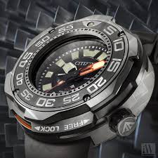 Citizen Eco Drive Professional Diver Black Rubber Strap Watch Citizen Debuts The New Citizen Eco Drive Professional Diver 1000m Effectively The First Light Powered Watch Th Military Watches Watches For Men Modern Watches