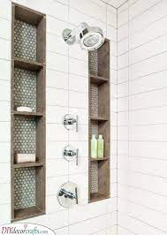 A super simply and easy peasy idea for bathroom storage! Bathroom Wall Shelves Decorative Bathroom Shelf Ideas