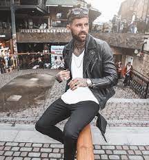 Can T Always Be In A Tracksuit Cruising Round Camden Town Head To Toe In Riverislandman Serious Leather Jacket This Im Tracksuit Leather Jacket Camden Town