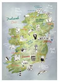 Learn how to create your own. Ireland Postcard Hand Drawn Map Illustrated Postcard Irish Etsy Ireland Map Ireland Road Trip Road Trip Map