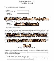 Bagian yang tidak kalah penting untuk dicantumkan pada contoh surat jual beli tanah adalah harga dan tata cara pembayaran. Download Contoh Surat Resmi Perjanjian Jual Beli Rumah Format Word Surat Penjualan Rumah