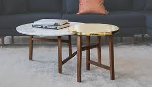 Browse our great prices & discounts on the best end & side tables marble end tables. An Exploration Of Geometric Form The Trio Takes Its Name From Its Smoothly Carved Three Legged Fram Coffee Table Marble Coffee Table Set Marble Top Side Table
