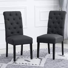Modern black wood dining chairs. Boju Modern Black Dining Chairs Pair Only Armless For Kitchen Restaurant Lobby Lounge Furniture Fabric Upholstered Wood Buy Online In Dominica At Dominica Desertcart Com Productid 178379891