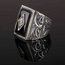 Receive complimentary uk delivery on orders of £100 or over. Old Fashion Ring Sterling Silver Men S Silver Ring With Rectangle Onyx Gemstone Handmade Men Ring Anitolia