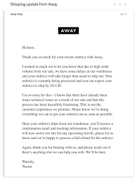 (1) force majeure clause, (2) safe working environment clause, and (3) failure of company to perform services clause. How To Communicate Delivery Delays 7 Excellent Email Examples Wonderment