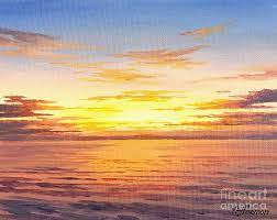 Ocean Sunset Painting By Varvara Harmon The sunset painting was done on both an 11″ x 14″ stretched canvas and an 8″ x 10″ canvas. ocean sunset by varvara harmon