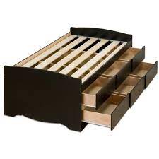 Full mates platform storage bed with 6 drawers, white (headboard not included). 6 Drawers Captain S Tall Twin Platform Storage Bed Black Prepac Target
