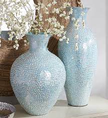 Aqua Mosaic Vases Mosaic Vase Home Decor Decor