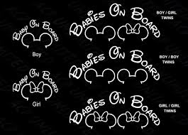 Download 3 5 Baby On Board Mickey Or Minnie Ears Decal Car Stickers Babies Ebay Home Garden Baby Decals Car Stickers Vinyl Decal Diy