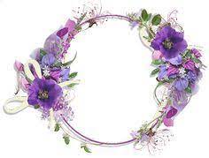 Purple Flower Borders And Frames Gallery Frames Purple Flower Round Flower Frame Flower Border Purple Flowers
