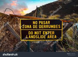 Do Not Enter Landslide Area Written Stock Photo 1379841692 | Shutterstock