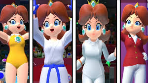 Mario & Sonic at the Olympic Games Tokyo 2020 - All Daisy Costumes - YouTube