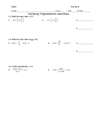 (this sheet is a summative worksheet that focuses on deciding when to use the law of sines or cosines as well as on using both formulas to solve for a. Printables Trig Identity Worksheet Tempojs Thousands Of Printable Activities