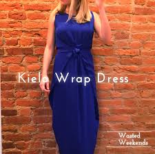 I knew that this was a very popular pattern but would it work for me? Dress Blues Kielo Wrap Dress Wasted Weekends